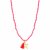 biba lange Kette Crystal Pink Anhänger Seestern  goldfarbig