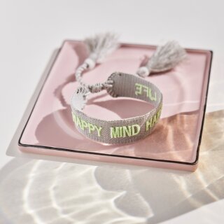 Statement Armband HAPPY MIND HAPPY LIFE