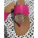 MOOW Sandalette / Flip Flop - Pink mit Gold