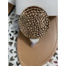 MOOW Sandalette / Flip Flop - Weiß mit Gold