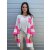 Oversize Strickjacke COPENHAGEN - Hellgrau-Pink L/XL