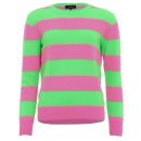 Pullover 100% Cashmere - Grün-Pink