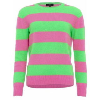 Pullover 100% Cashmere - Grün-Pink L