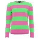 Pullover 100% Cashmere - Grün-Pink L