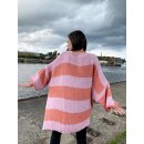 Oversize Strickjacke COPENHAGEN - Rosa-Rost