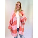 Oversize Strickjacke COPENHAGEN - Rosa-Rost