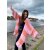 Oversize Strickjacke COPENHAGEN - Rosa-Rost