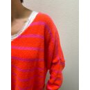 Oversize Strickpulli LUZERN - Neonpink-Neonorange