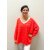 Oversize Strickpulli LUZERN - Neonpink-Neonorange
