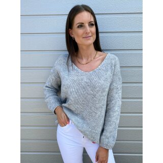 Strickpulli AMRUM - Hellgrau L