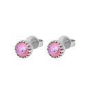 QUDO Ohrstecker LONDON 10 mm lotus pink delite Edelstahl...