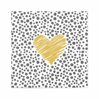 Serviette HERZ gold