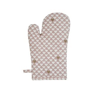 Krasilnikoff Ofenhandschuh HAPPY HEARTS  - Rose