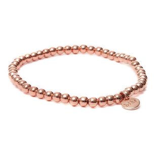 biba Armband Metall roségold Perlen 4 mm