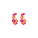 biba Ohrstecker / Creolen Flowers - Pink/Orange