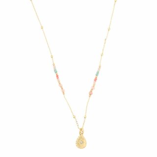 biba Kette Multicolour mit Anhänger - Gold