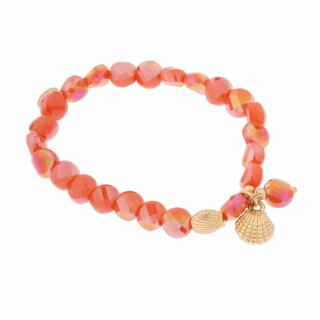 biba Armband Crystal mit Muschel goldfarben - Koralle