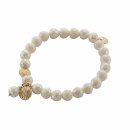 biba Armband Crystal mit Muschel goldfarben - Cremebeige
