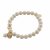biba Armband Crystal mit Muschel goldfarben - Cremebeige