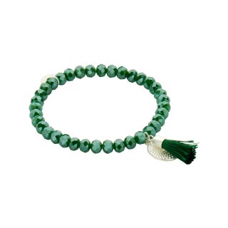 biba Armband Crystal mit Anhänger silberfarben - Grün