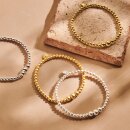 biba Armband Metall gold matt Perlen