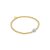 biba Armband Metall gold 4 mm mit Glitzerperle