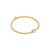 biba Armband Metall gold matt 4mm mit Glitzerperle