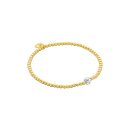 biba Armband Metall gold matt 3 mm mit Glitzerperle