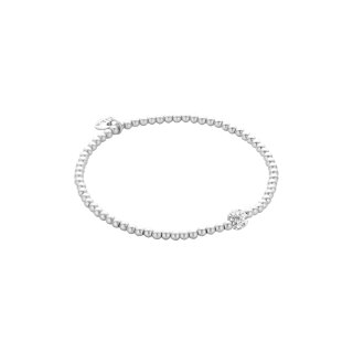 biba Armband Metall silber matt 3 mm mit Glitzerperle