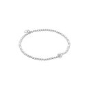 biba Armband Metall silber matt 3 mm mit Glitzerperle