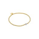 biba Armband Metall gold 2 mm mit Glitzerperle