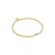 biba Armband Metall gold matt 2 mm mit Glitzerperle