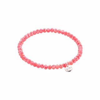 biba Armband Crystal neonkoralle 4 mm