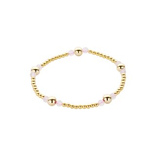 biba Armband Metall - Gold mit Rosa