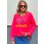 MISS GOODLIFE - V-Neck Sweatpullover NAMASTÉ mit Strass - Neonpink/Neongelb