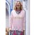 MISS GOODLIFE - V-Neck Sweatpullover L(I)EBE mit Strass - Rosa/Neongelb