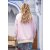 MISS GOODLIFE - V-Neck Sweatpullover L(I)EBE mit Strass - Rosa/Neongelb L / 40