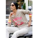 MISS GOODLIFE - V-Neck Sweatpullover CRÉME DE LA CRÉME - Sand / Pink S / 36