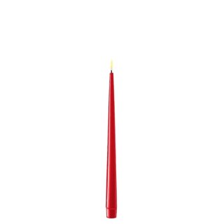 2er Set Stabkerze mit Lack 28 cm - Rot