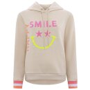 ZWILLINGSHERZ Hoodie - HAPPY SMILE LOVE - Beige S