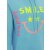 ZWILLINGSHERZ Hoodie - HAPPY SMILE LOVE - Türkis
