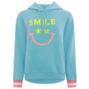 ZWILLINGSHERZ Hoodie - HAPPY SMILE LOVE - Türkis M