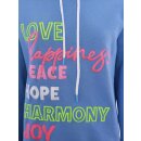 ZWILLINGSHERZ Hoodie LOVE HAPPINESS  - Blau M