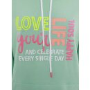 ZWILLINGSHERZ Hoodie LOVE YOUR LIFE - Mint S