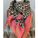 ZWILLINGSHERZ Dreieckstuch MICHA mit Baumwolle -  Beige-Pink-Orange