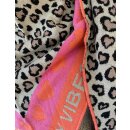 ZWILLINGSHERZ Dreieckstuch MICHA mit Baumwolle -  Beige-Pink-Orange