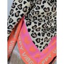ZWILLINGSHERZ Dreieckstuch MICHA mit Baumwolle -  Beige-Pink-Orange