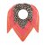 ZWILLINGSHERZ Dreieckstuch MICHA mit Baumwolle -  Beige-Pink-Orange