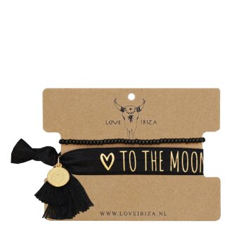 Armbänder Set TO THE MOON - Black