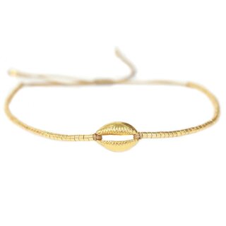 Miyuki-Armband mit Goldmuschel